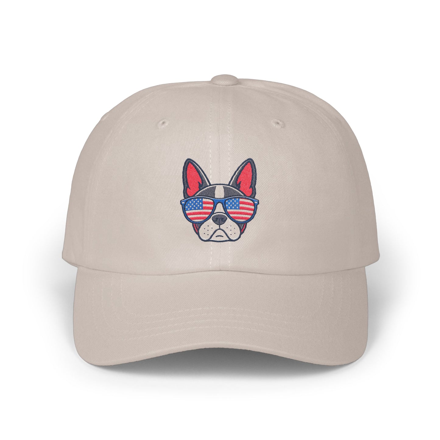 Patriotic Dog in Sunglasses Embroidered Cap product