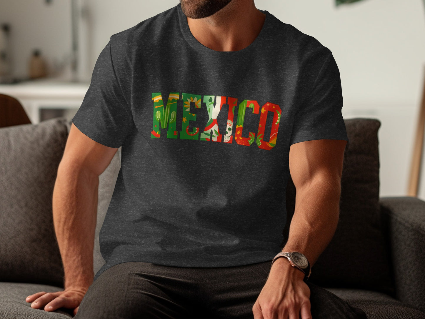 Vibrant Mexico Lettering Graphic Design T-shirt product