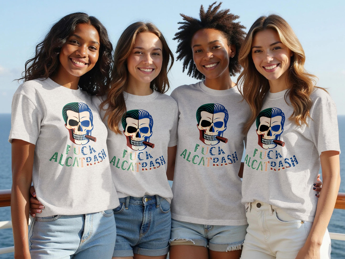 Unique and Bold Skull Design Graphic T-Shirt Product