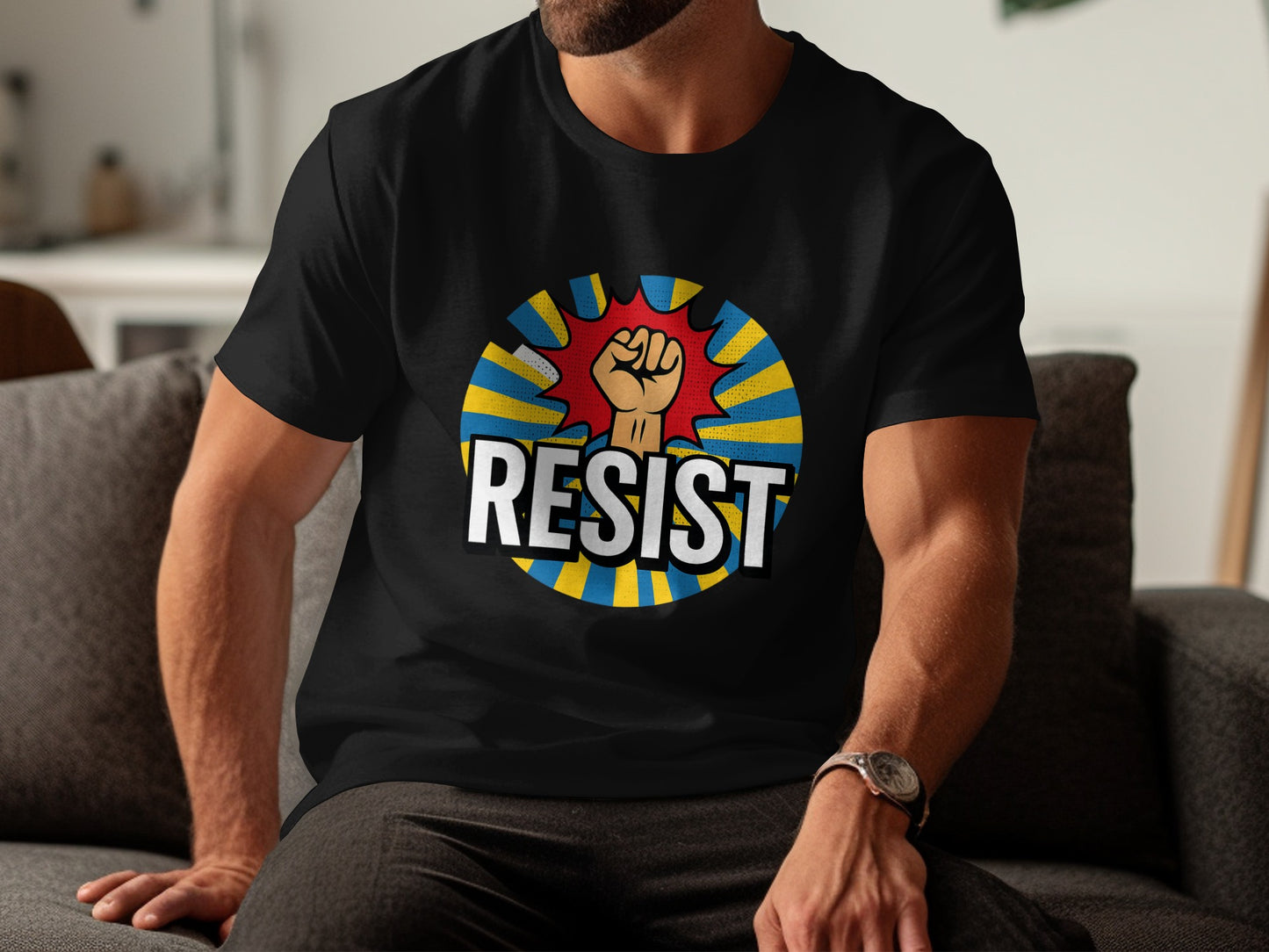 Resist Fist Symbol Vibrant Graphic T-Shirt product