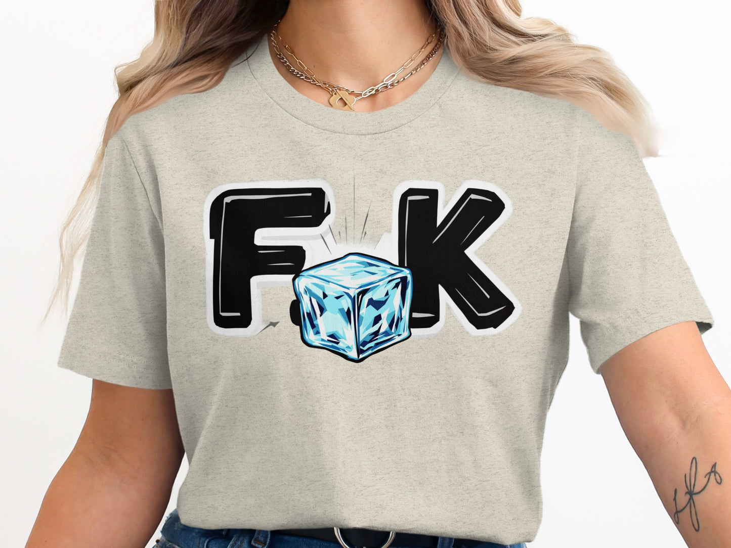 F K Ice Cube Design Graphic Short Sleeve Shirt product