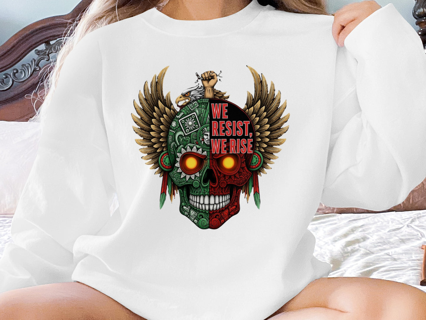 We Resist We Rise Skull Design Sweatshirt product