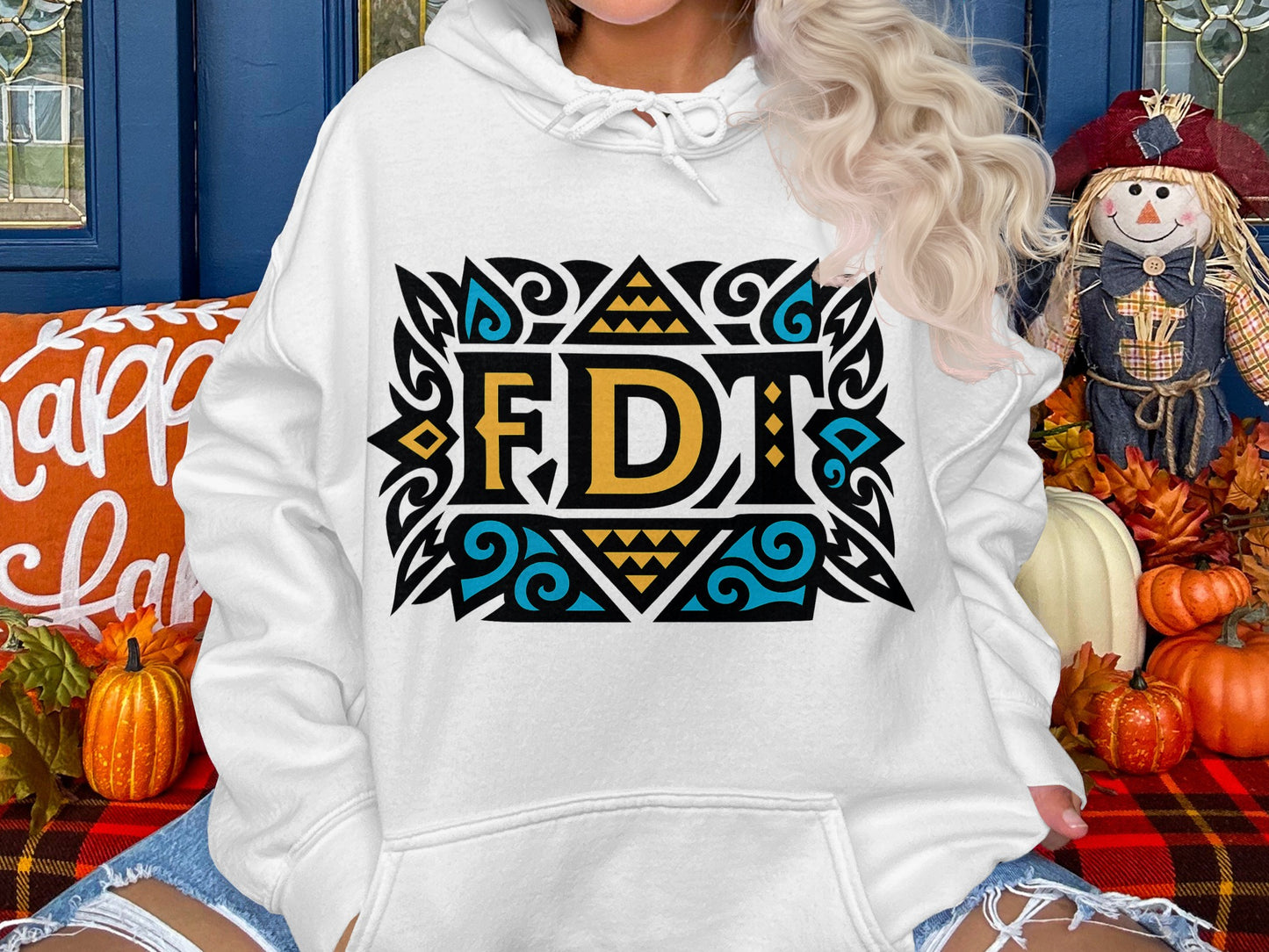 Unique Geometric FDT Pattern Hoodie product type