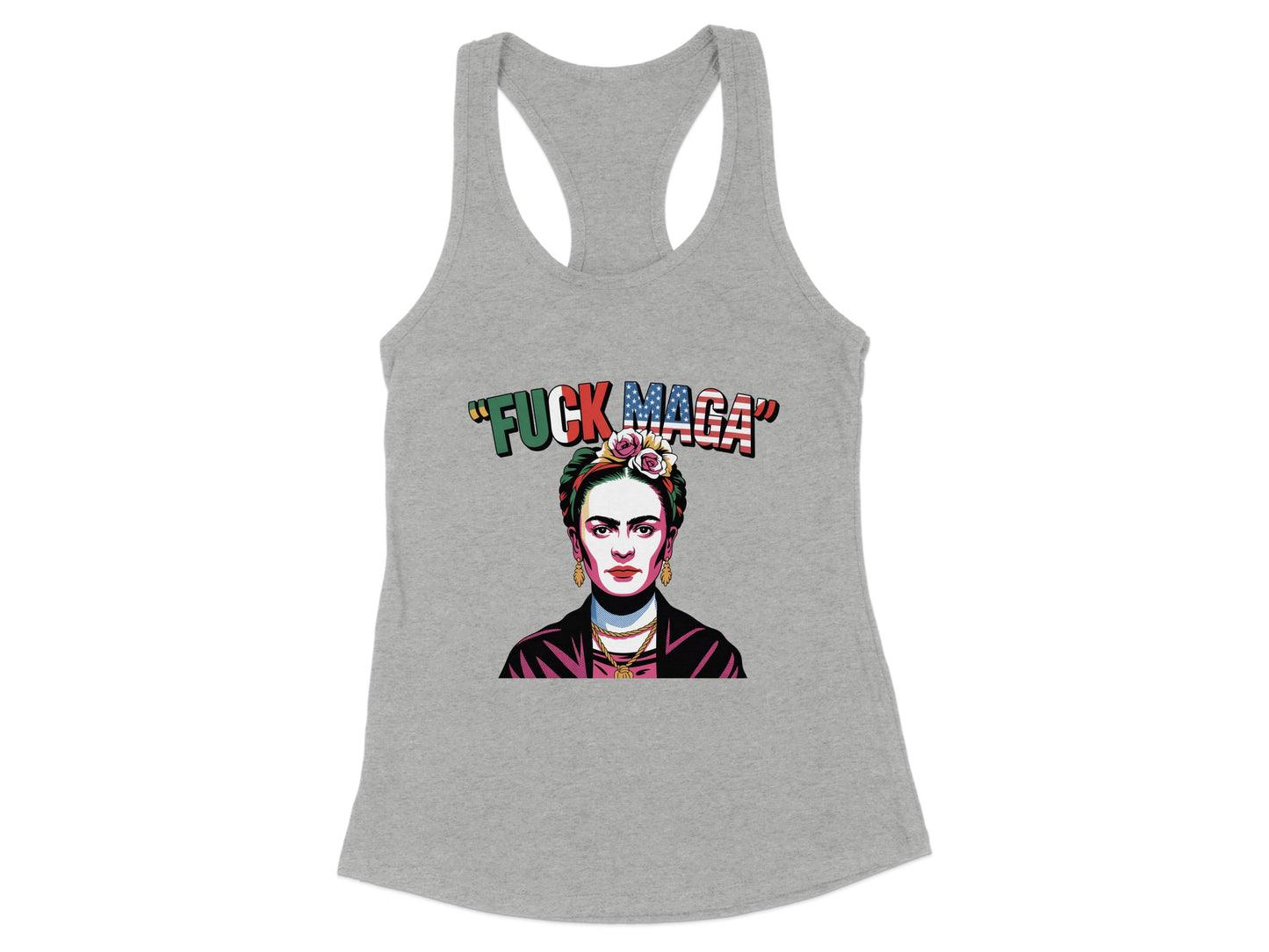 Colorful Frida Kahlo Graphic on Women's Tank Top product