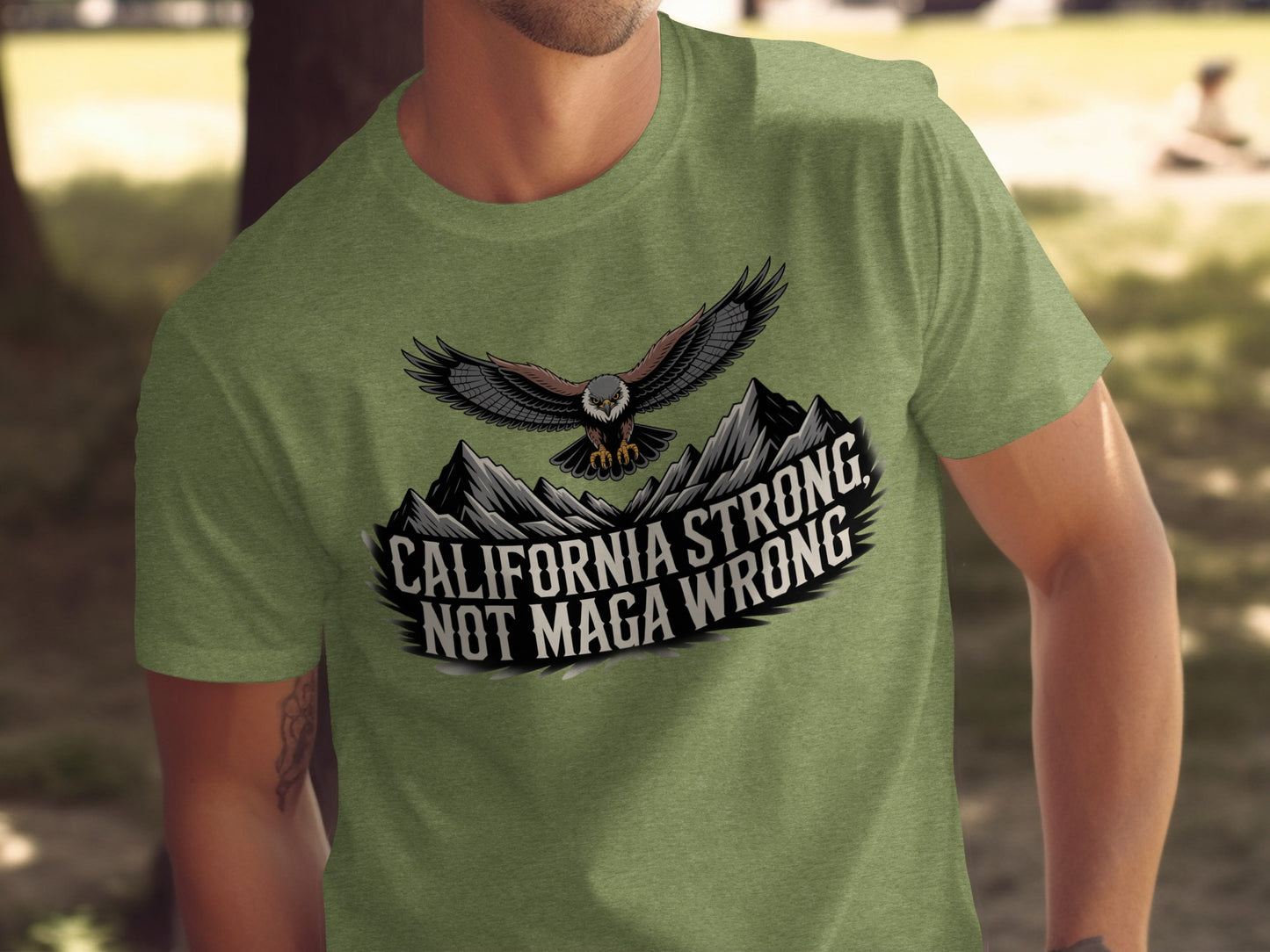 California Strong Not Maga Wrong Eagle T-Shirt product