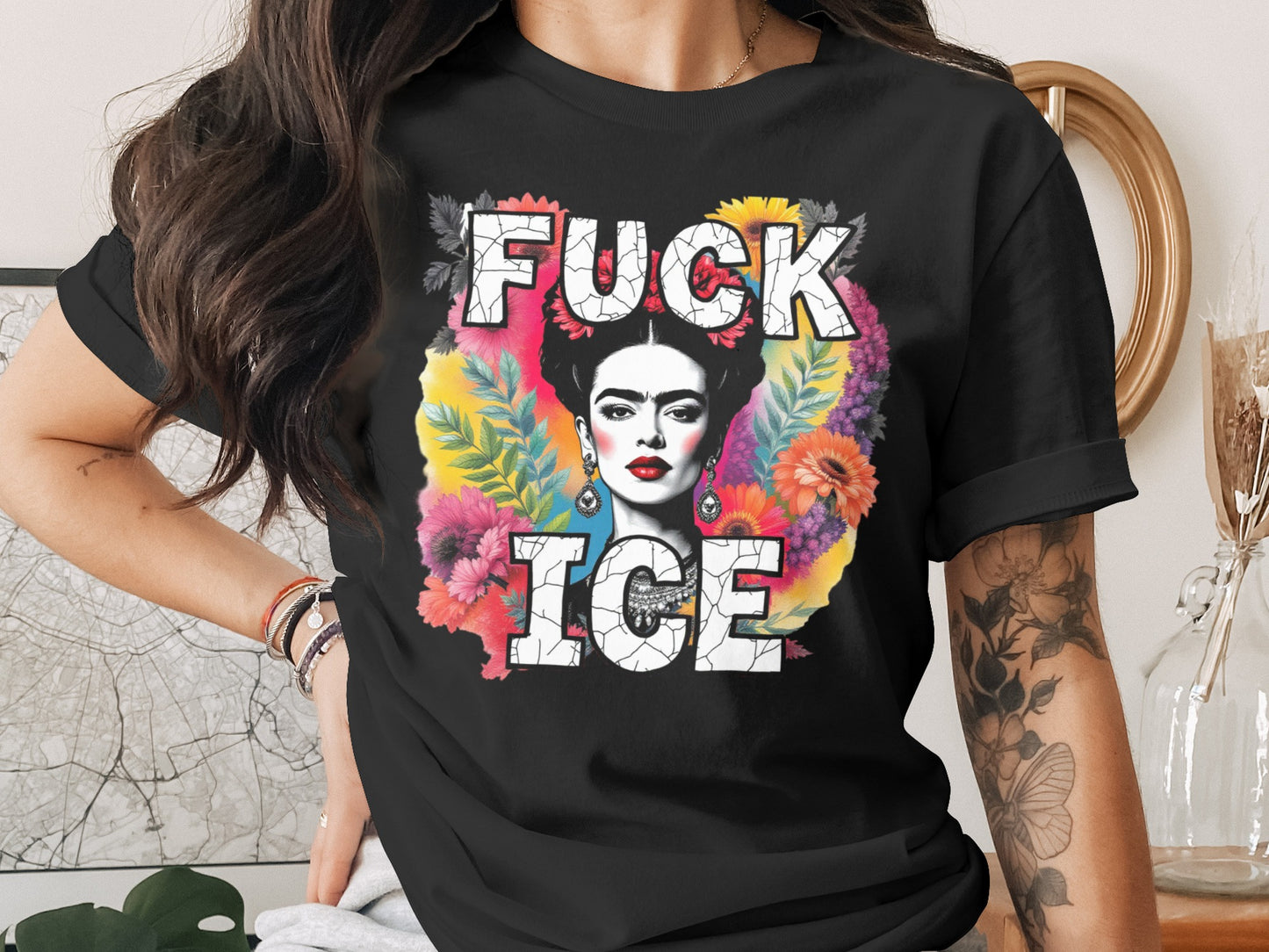Bold Frida Kahlo Graphic Statement Shirt product type