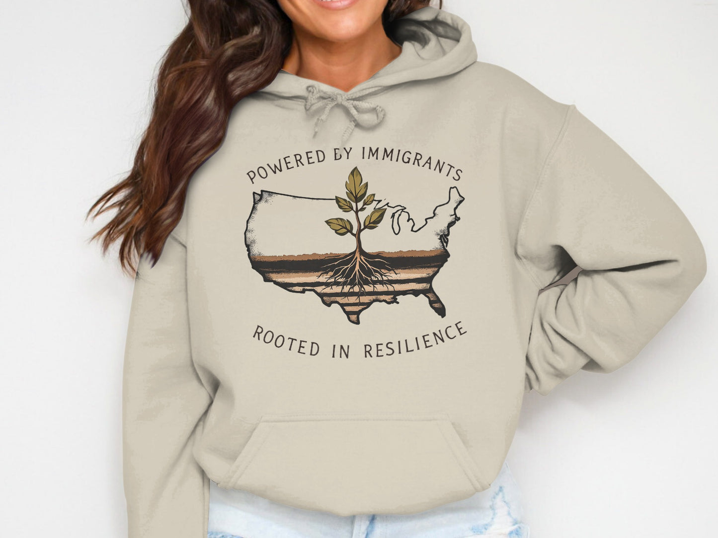 Powered by Immigrants Rooted in Resilience Hoodie product