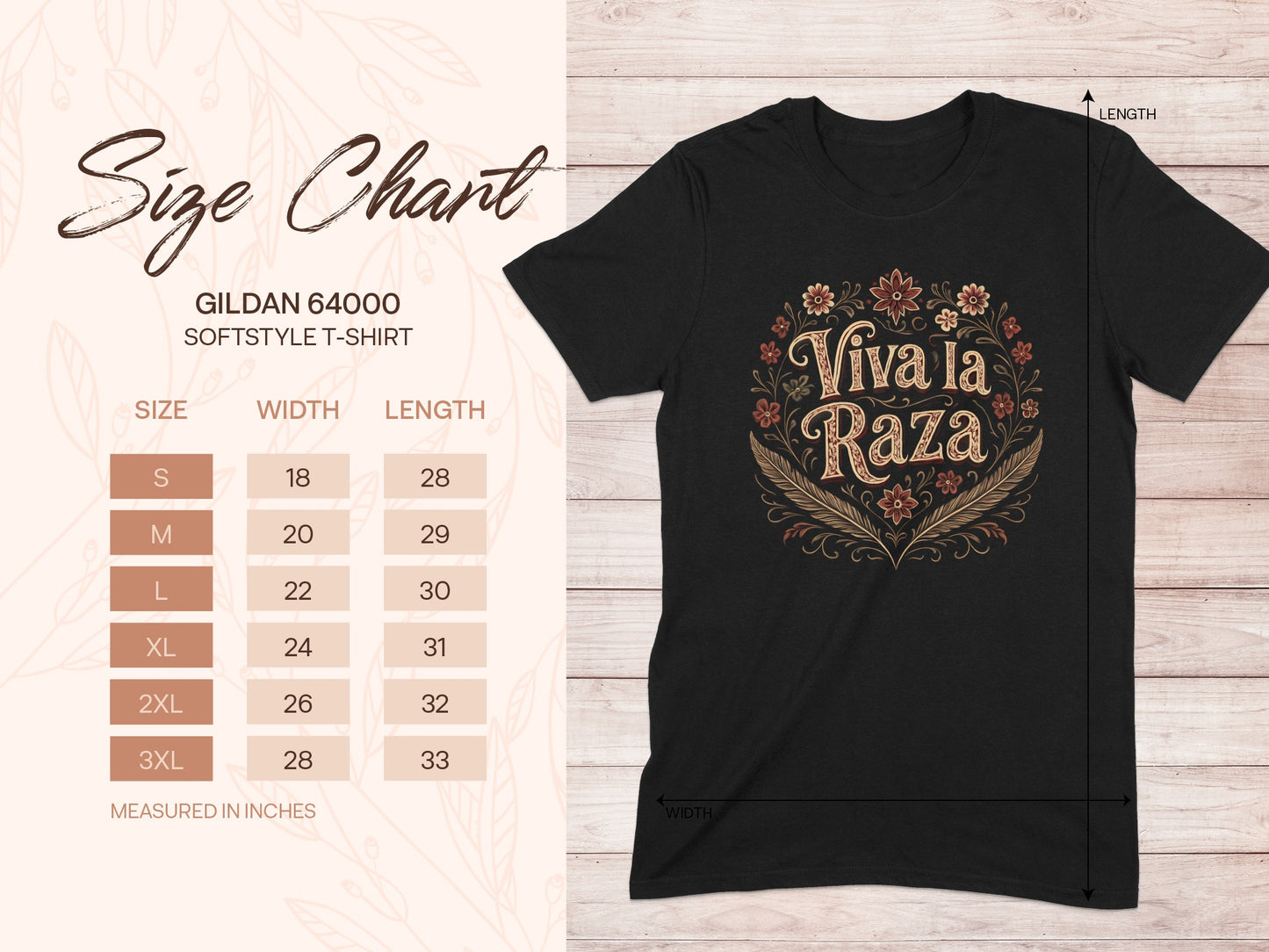 Viva la Raza Floral Themed Graphic T-Shirt product