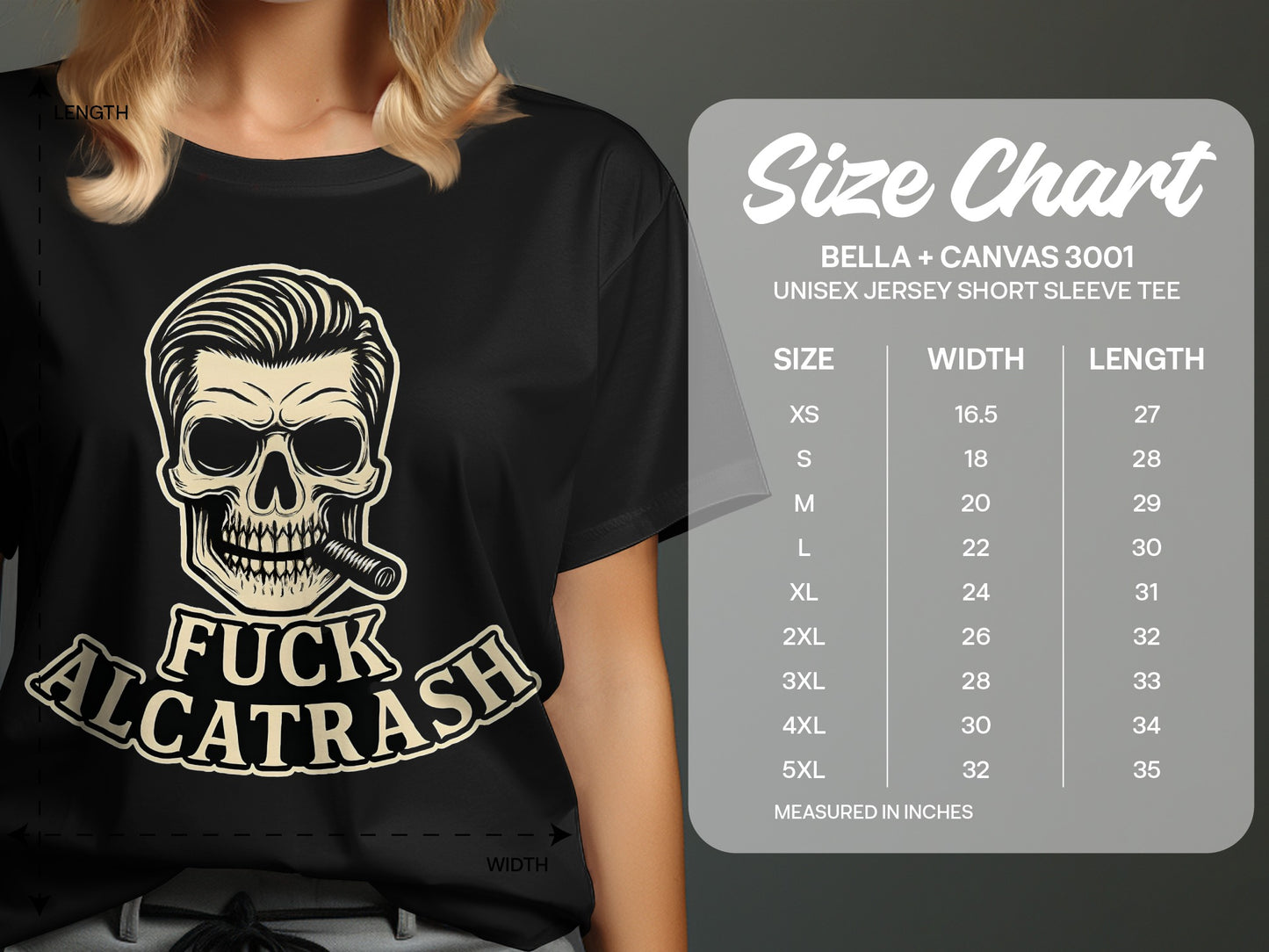 Skull With Cigar Alcatrash Design Short Sleeve Tee product