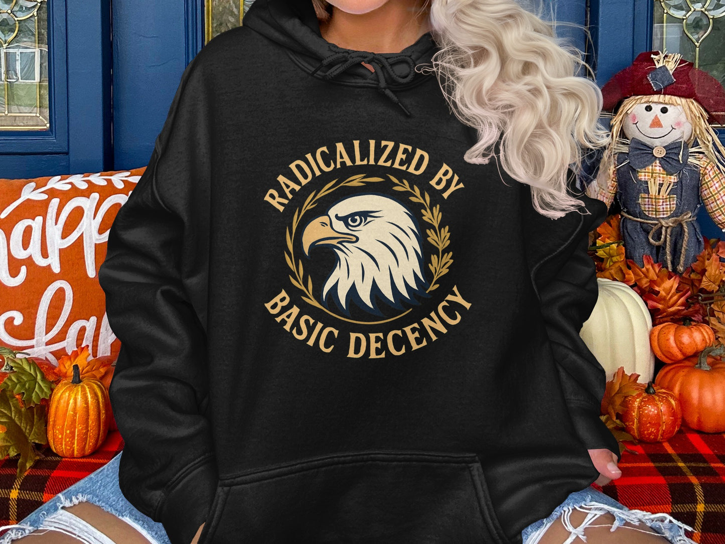 Radicalized by Basic Decency Graphic Hoodie product type