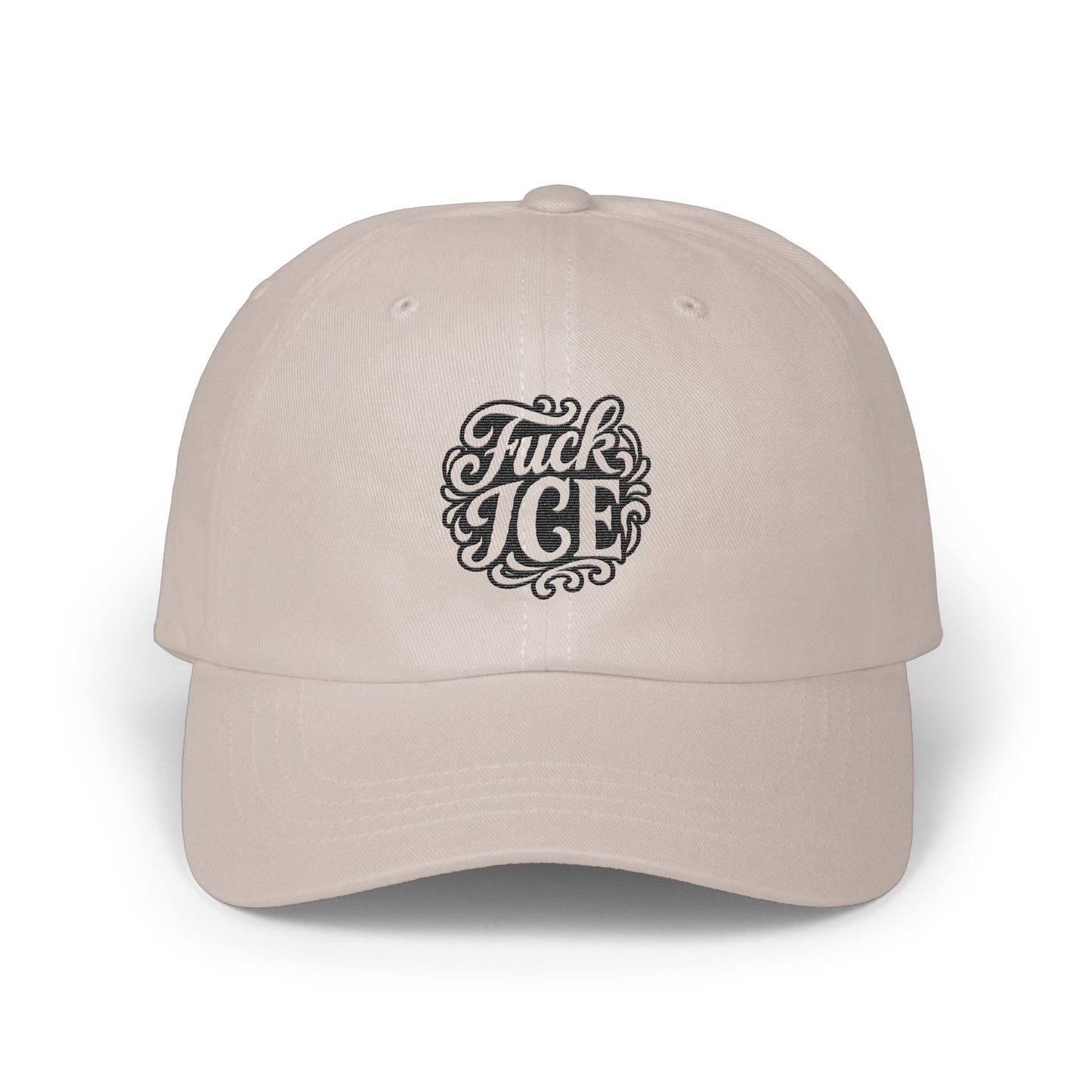 Statement Cap with Unique Emblem Design cap