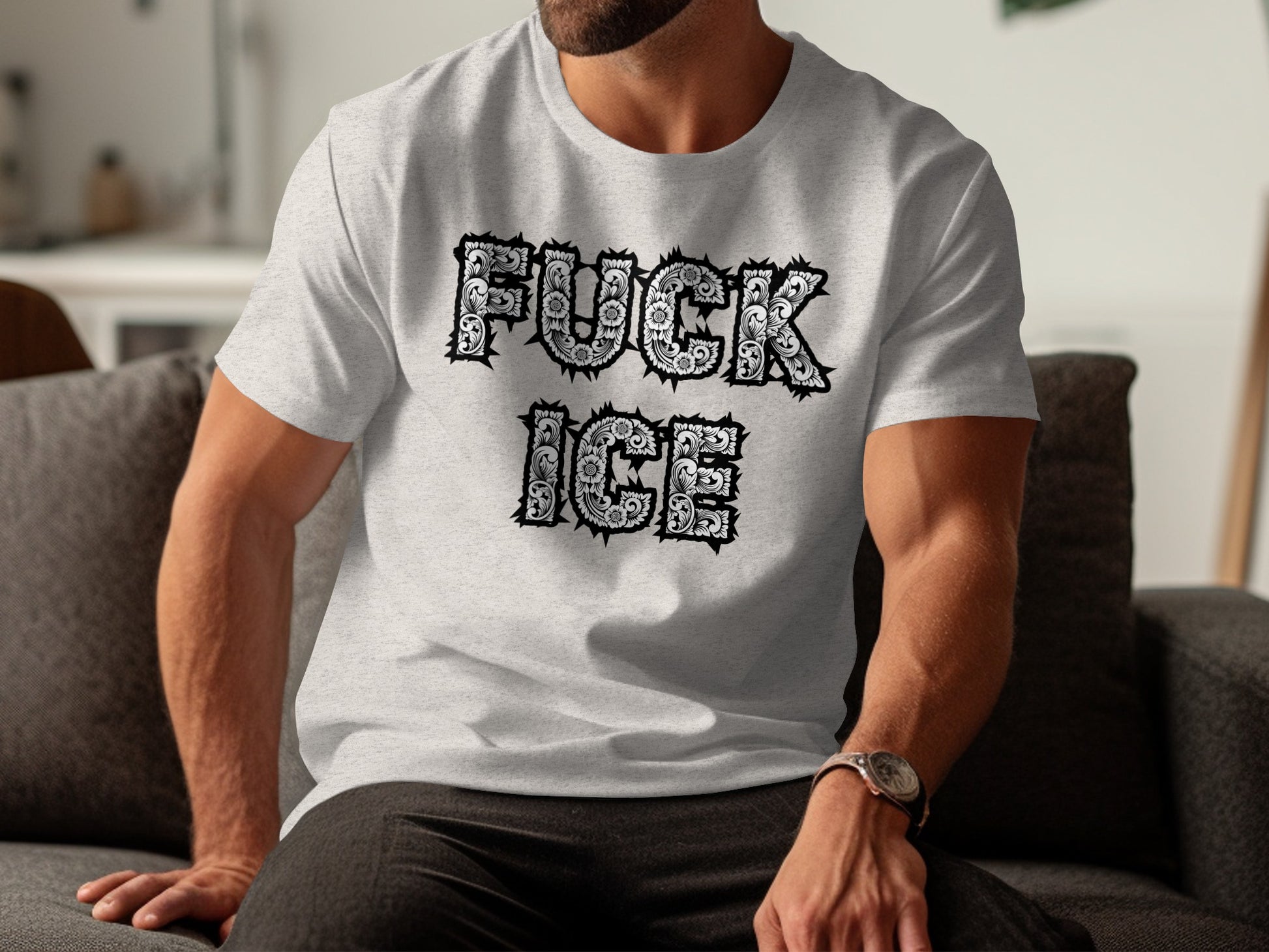 Bold Message Fuck ICE Statement Tee product
