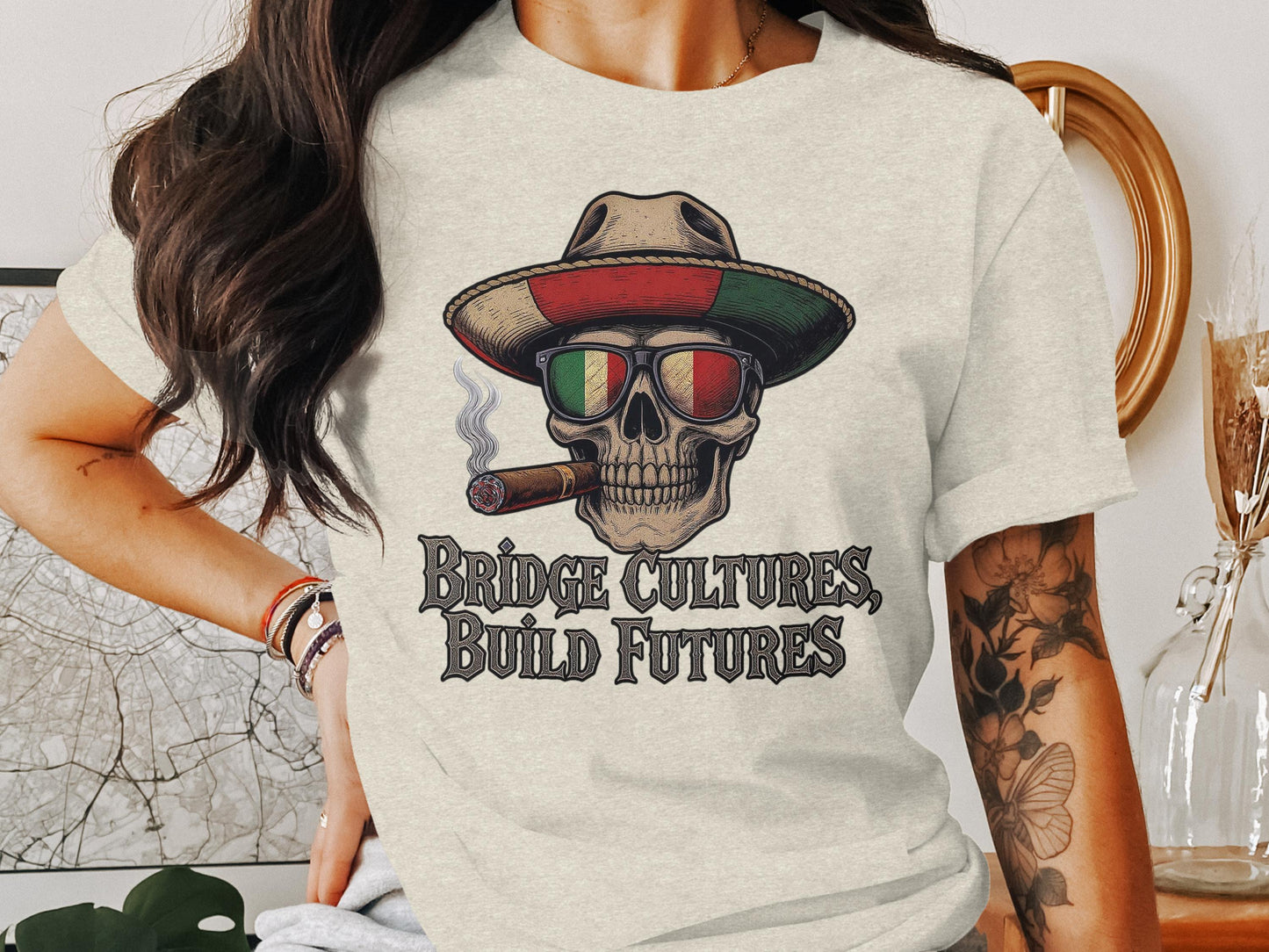 Bridge Cultures Build Futures Skull Graphic product type