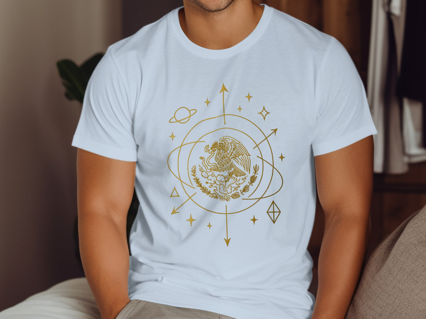 Astronaut Themed Mexican Emblem Graphic Tee product