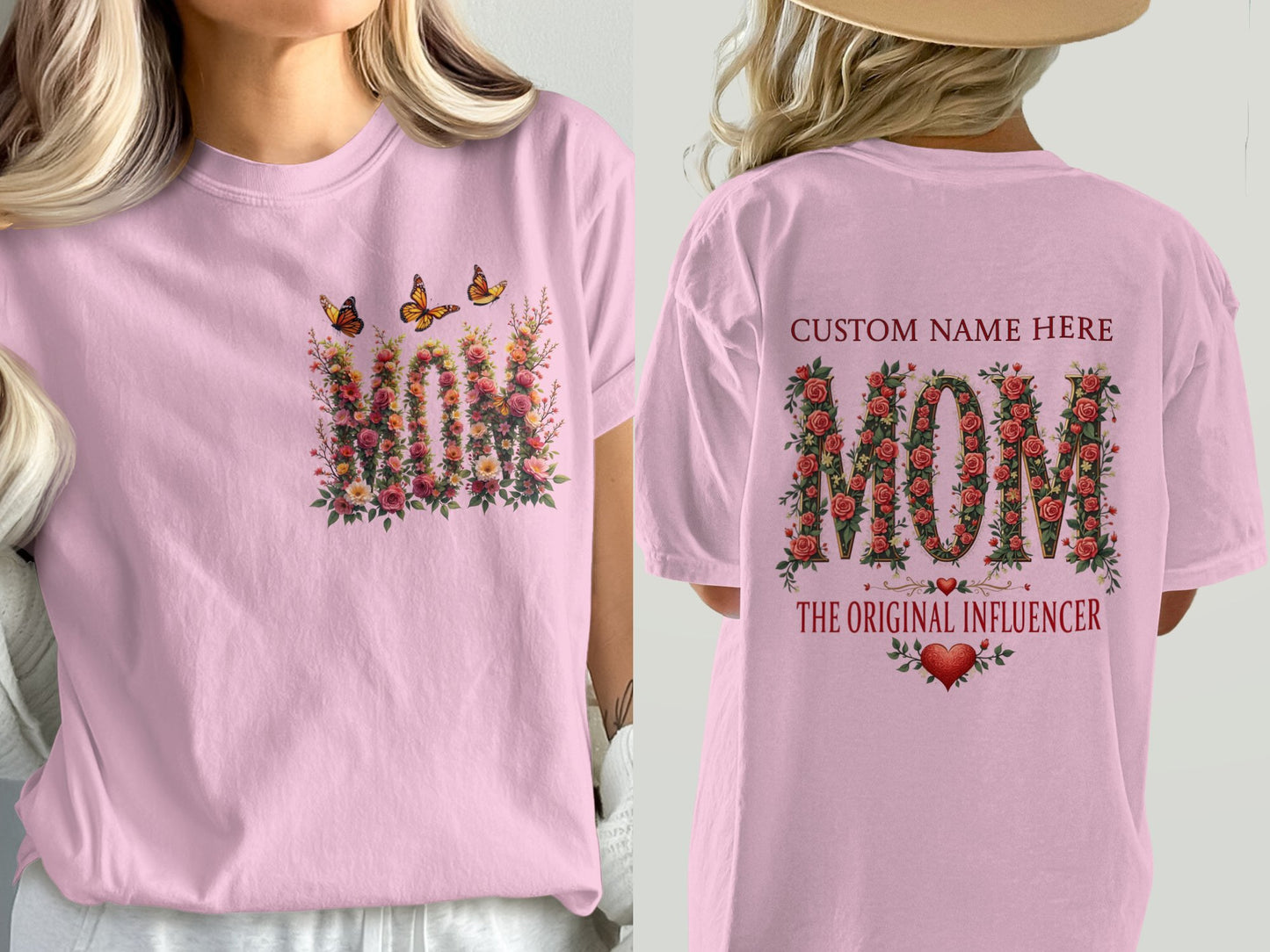 Custom Name Floral MOM The Original Influencer product