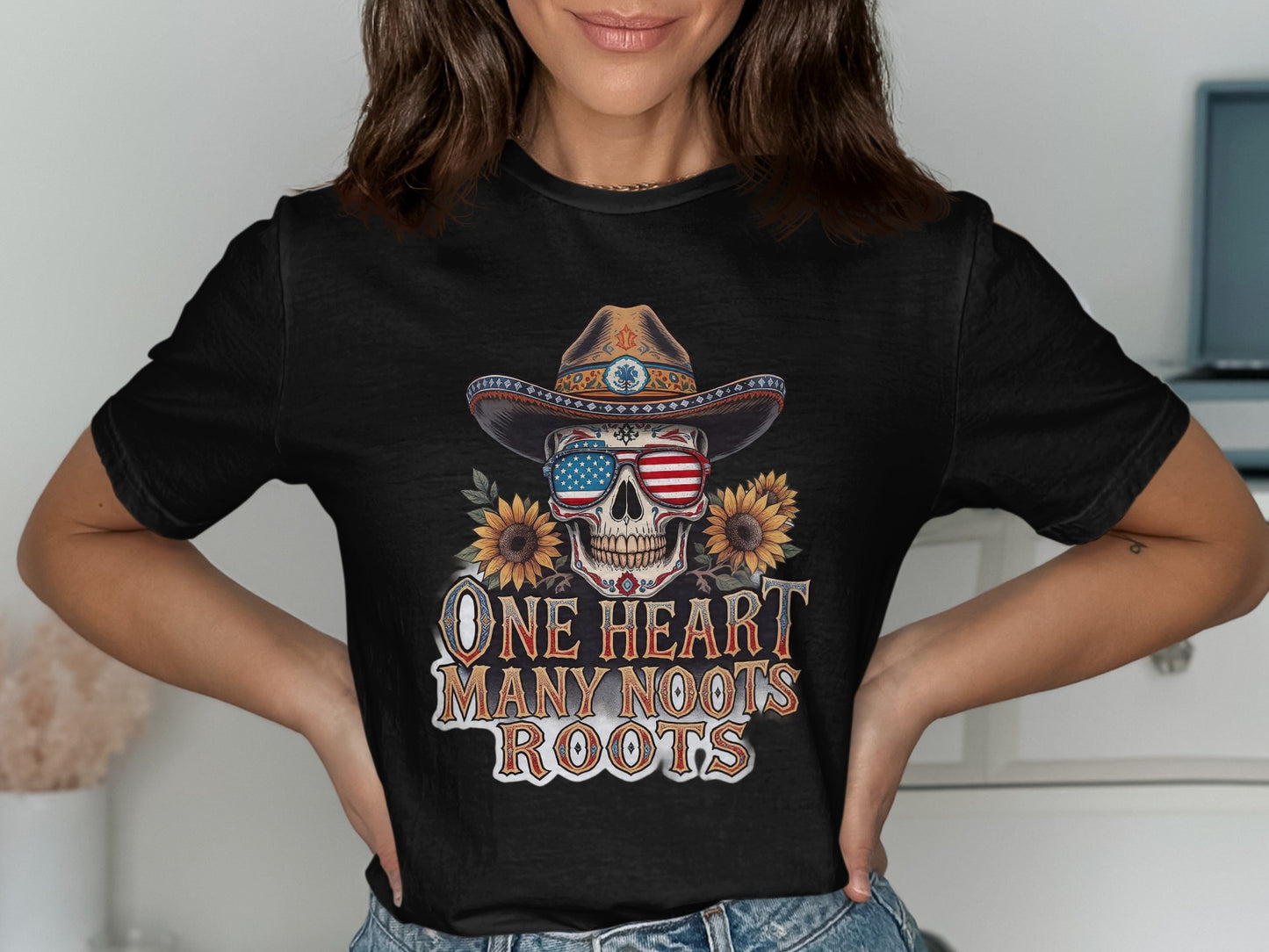 One Heart Many Roots Graphic Tee shirt product type