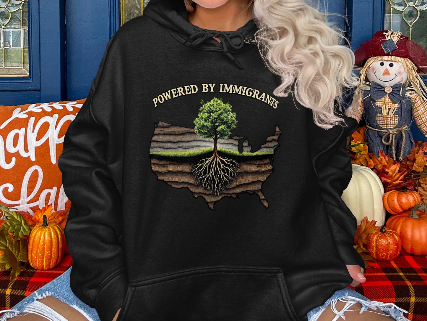 Powered By Immigrants Graphic Hoodie product