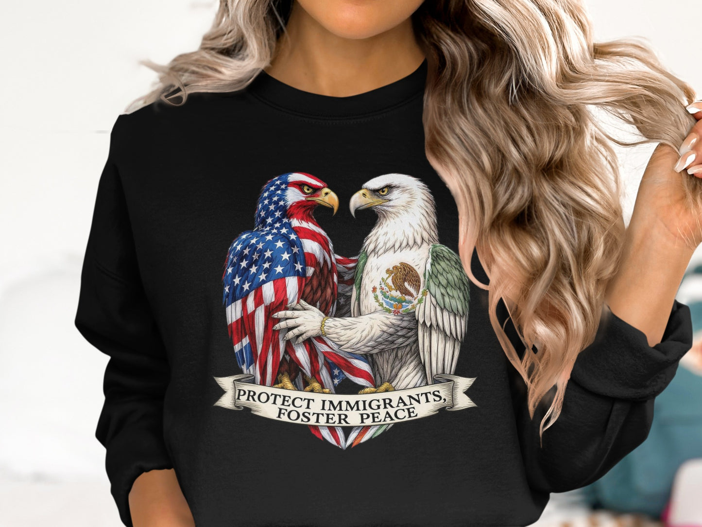 Protect Immigrants Foster Peace Sweatshirt product type