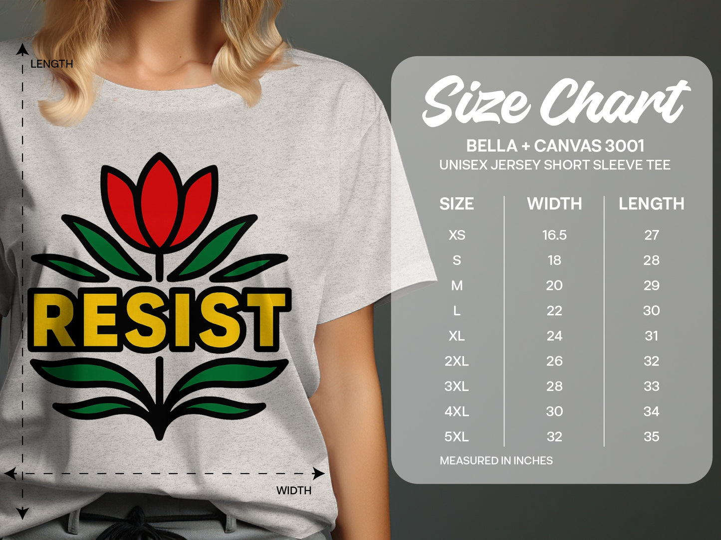 Resist Floral Graphic Unisex Jersey Short Sleeve Tee product