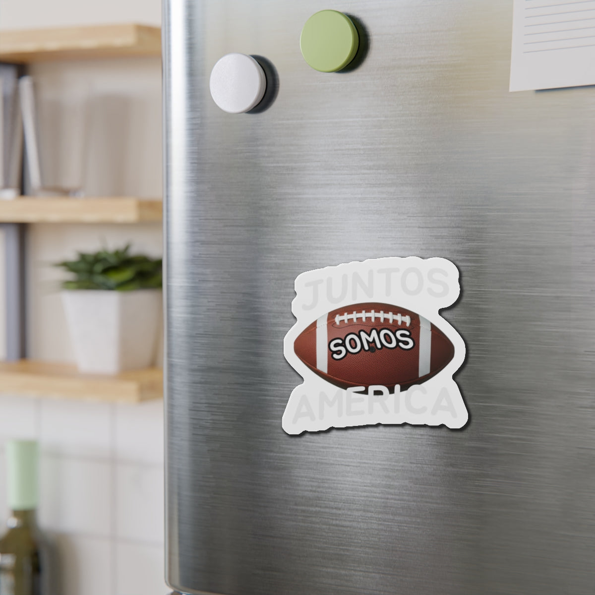 Juntos Somos America Football Refrigerator Magnet