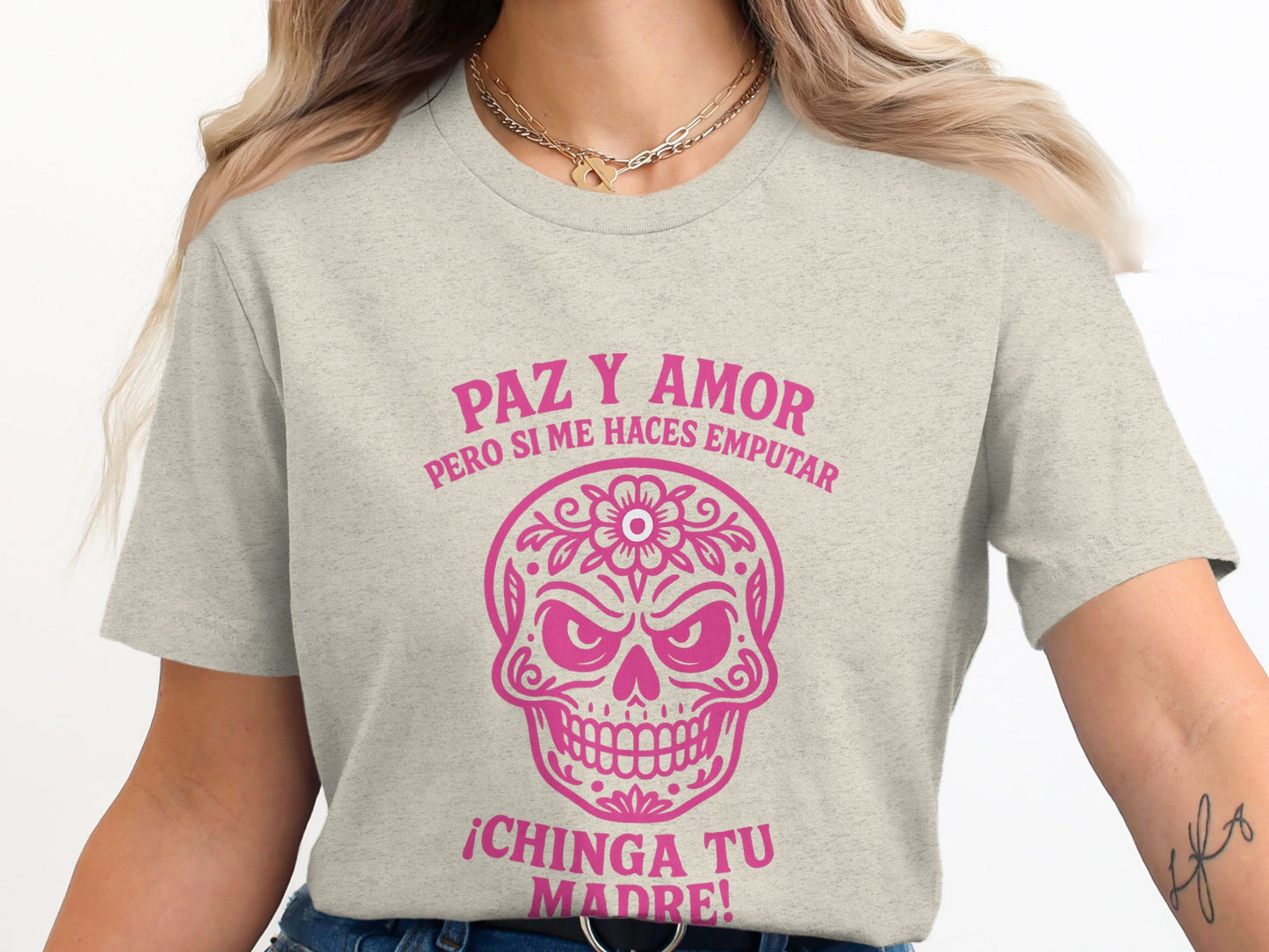 Funny Spanish Message Skull Graphic T-Shirt product