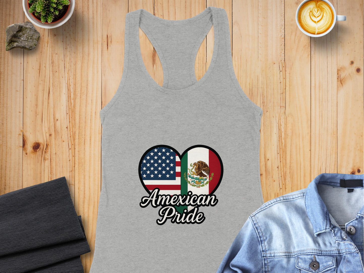 Amexican Pride Heart Flag Design Tank Top product type