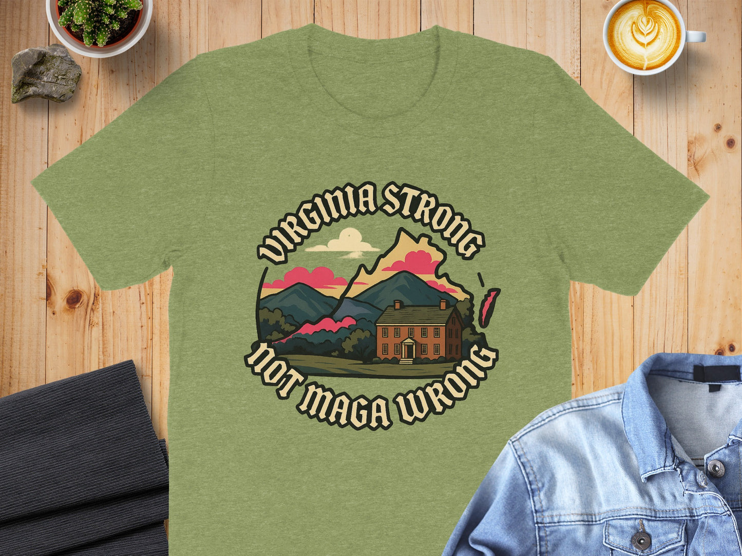 Virginia Strong Not Maga Wrong graphic t-shirt product