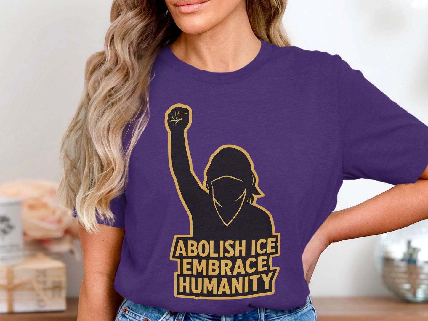 Abolish Ice Embrace Humanity Graphic Tee product