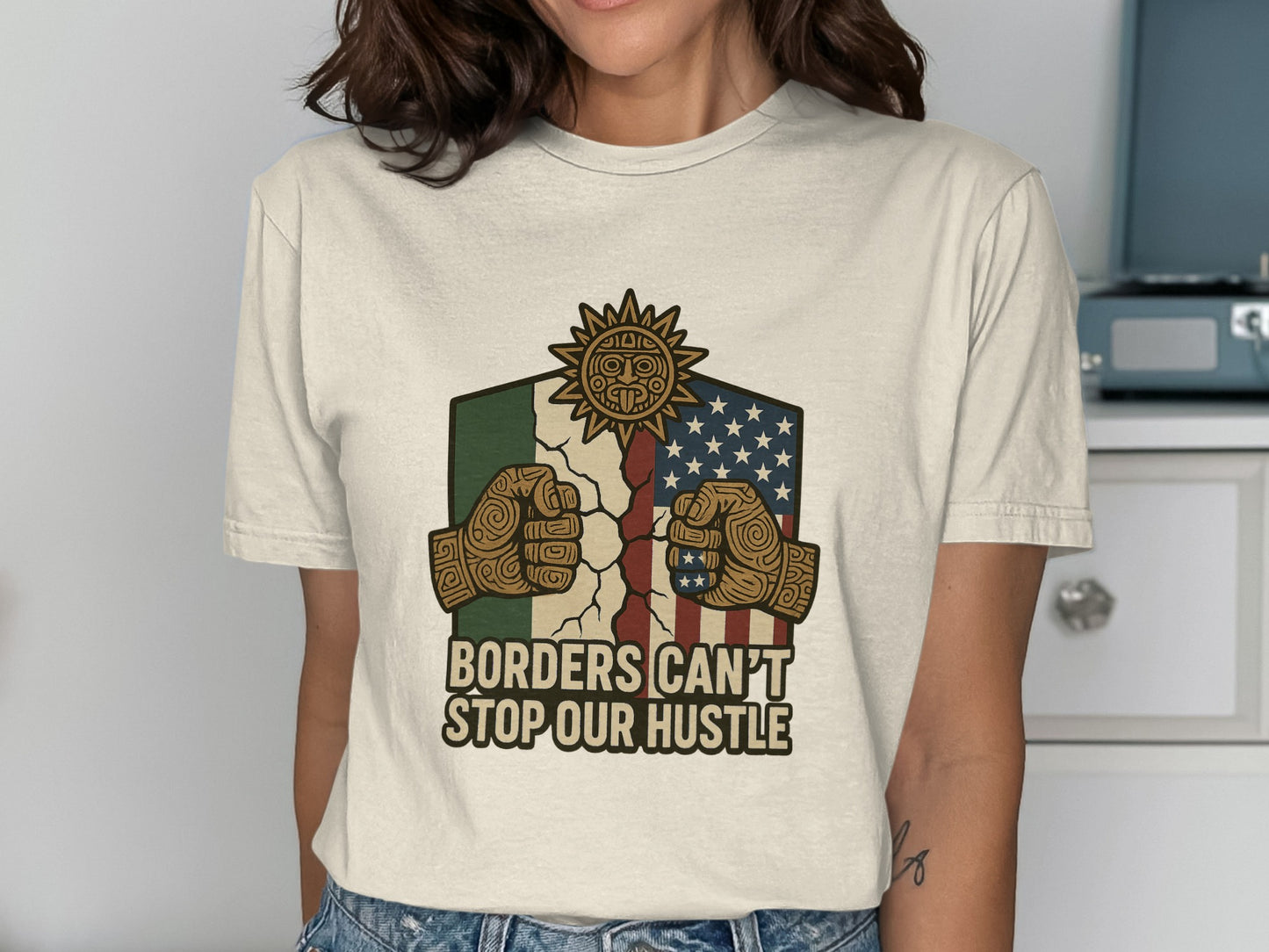 Borders Can't Stop Our Hustle Graphic T-shirt product