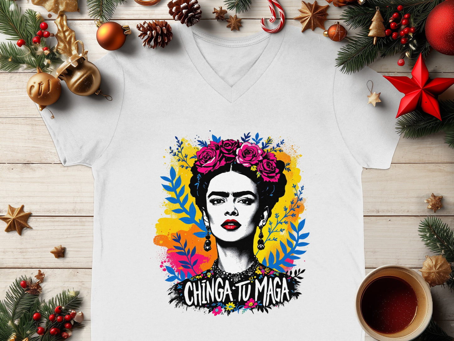 Chinga Tu Maga Frida Kahlo Graphic Design Shirt