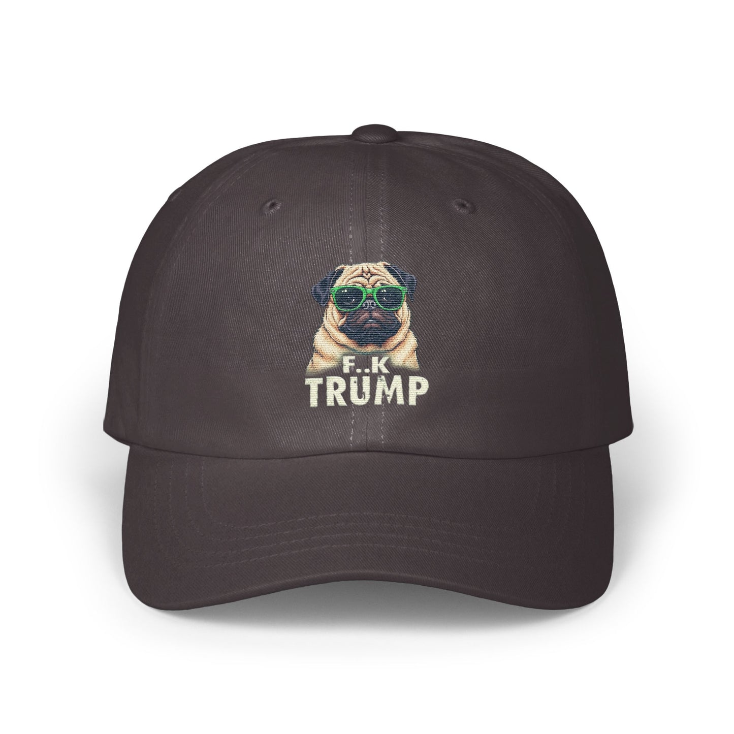 Funny Pug with Sunglasses F K Trump Hat product type