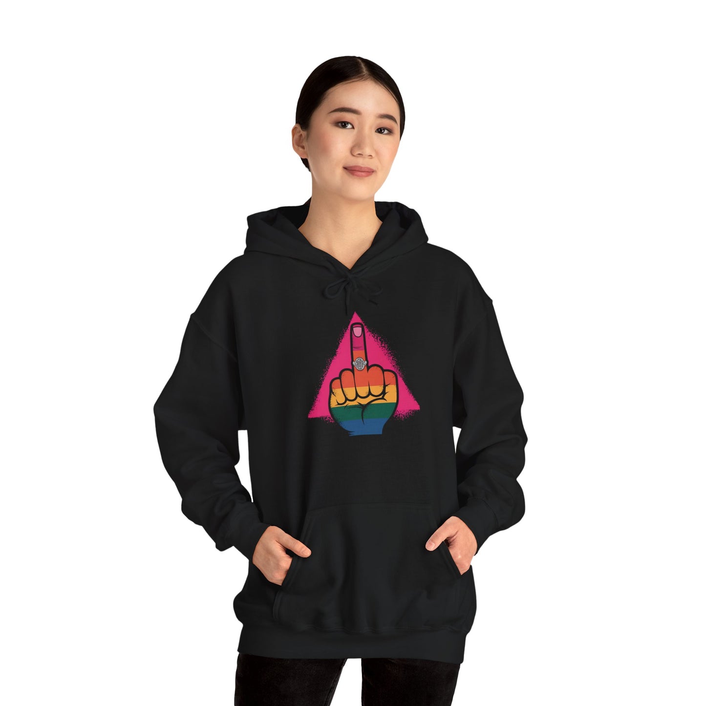 Pride Hoodie Pride Graphic Hoodie - Unisex Heavy Blend™ with Bold Rainbow Design