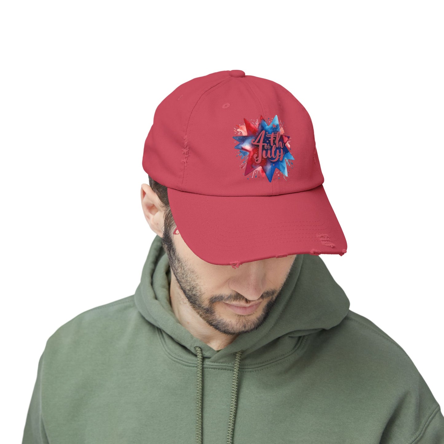 4th of July Unisex Distressed Cap - Celebratory Style for Summer Adventures