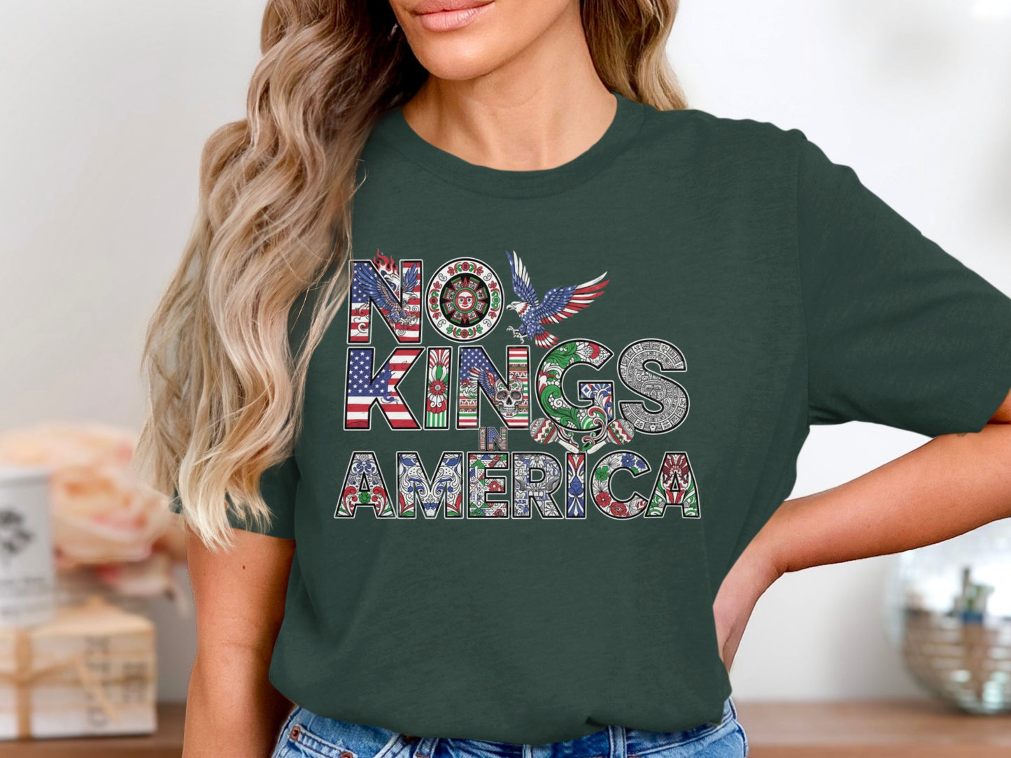NO KINGS AMERICA Graphic Tee Independence Day product