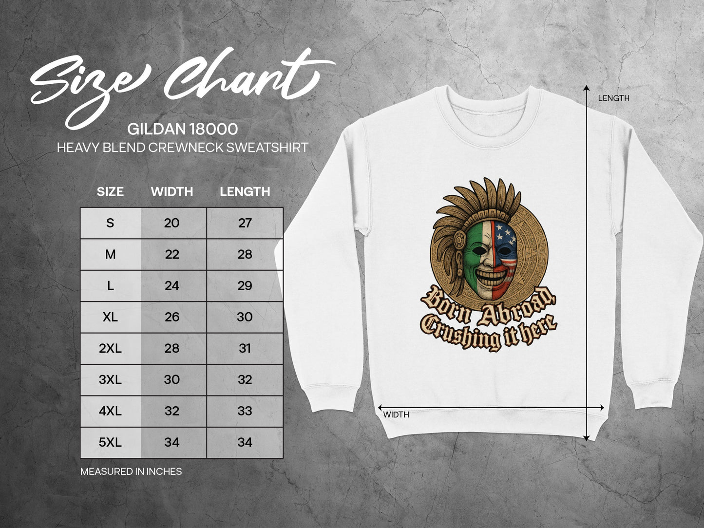 Born Abroad Crushing It Here Sweatshirt product