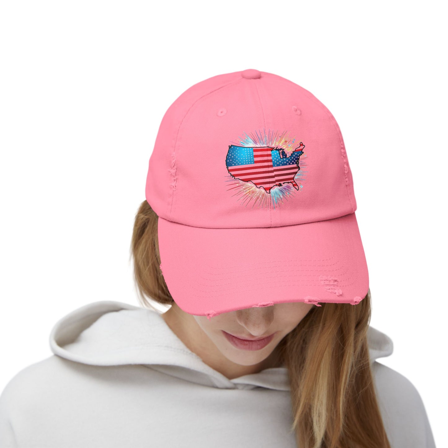Unisex Distressed Cap with Texas Flag Design - Perfect for Festivals and Casual Outings