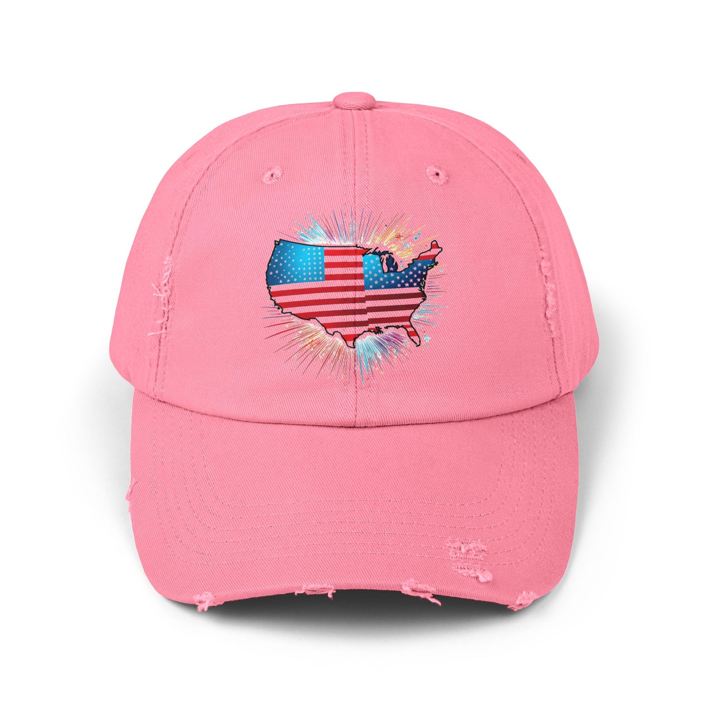 Unisex Distressed Cap with Texas Flag Design - Perfect for Festivals and Casual Outings