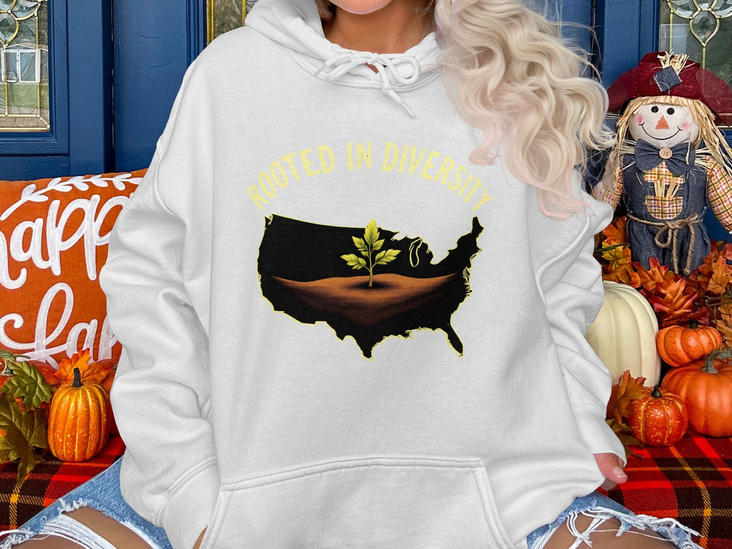 Rooted in Diversity Map Graphic Hoodie product