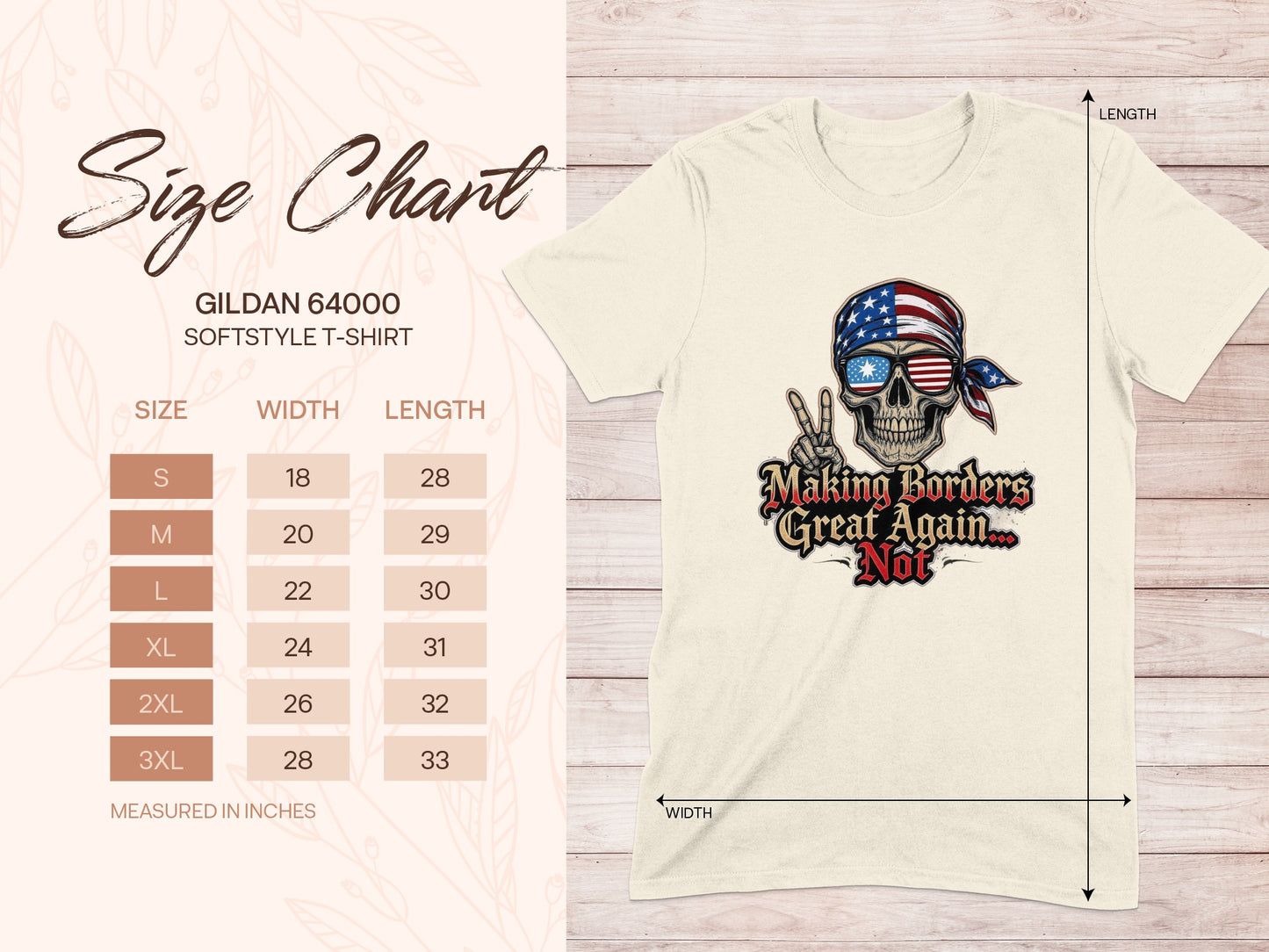 Making Borders Great Again Skull T-shirt product