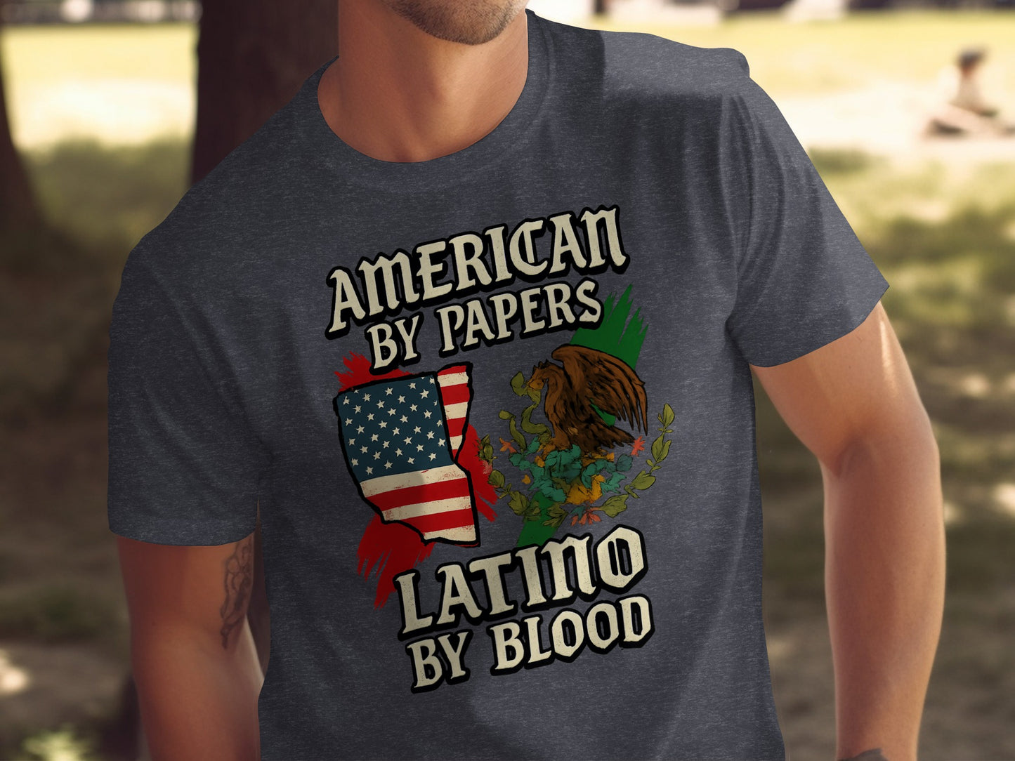 American By Papers Latino By Blood T-Shirt product type
