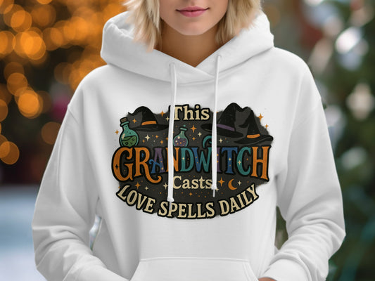 This Grandwitch Casts Love Spells Daily Hoodie product