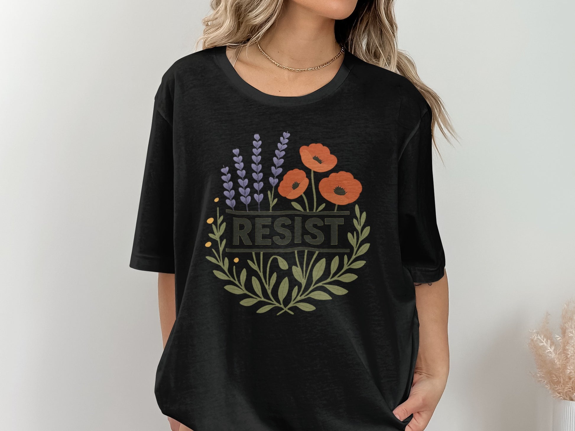 Resist Floral Graphic Oversized Fit T-Shirt product type