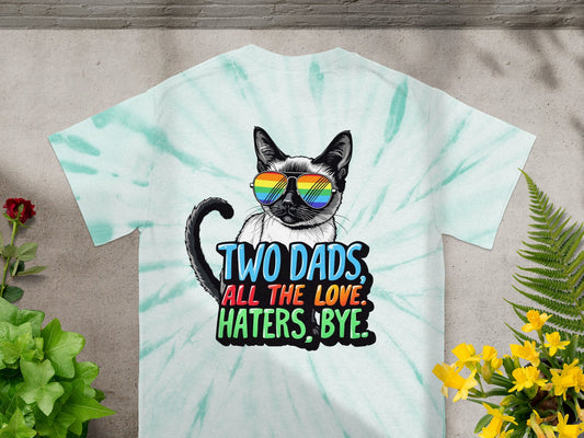 Two Dads All The Love Haters Bye Cat Shirt product type