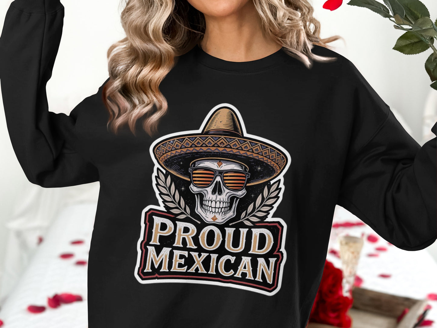 Proud Mexican Skull Graphic Sweatshirt product