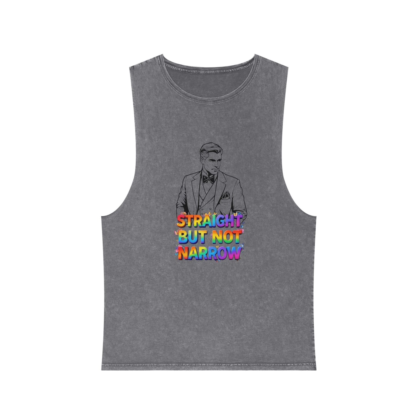 Straight But Not Narrow Stonewash Tank Top - Unisex Pride Apparel