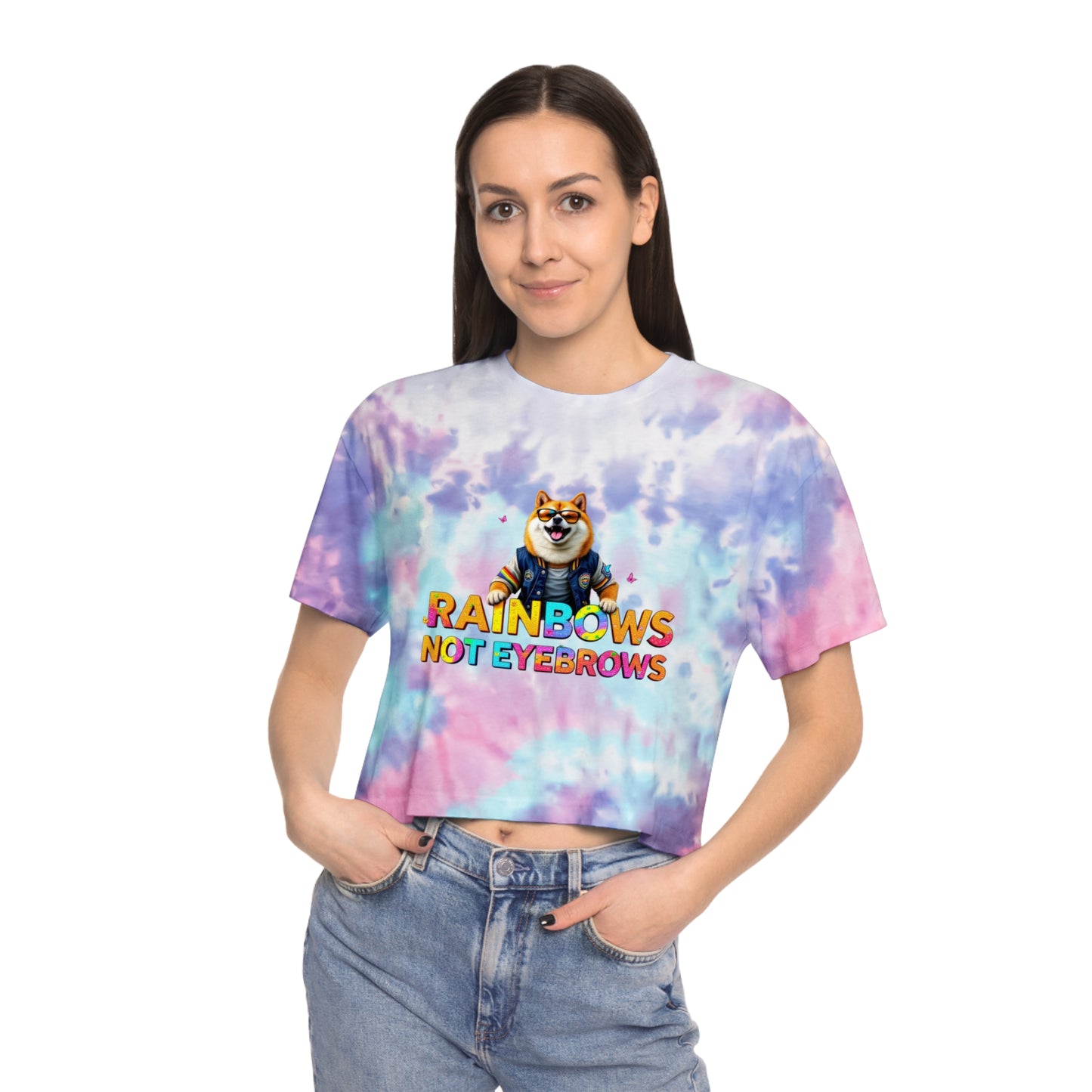Pride Crop Top Women's Tie-Dye Crop Tee