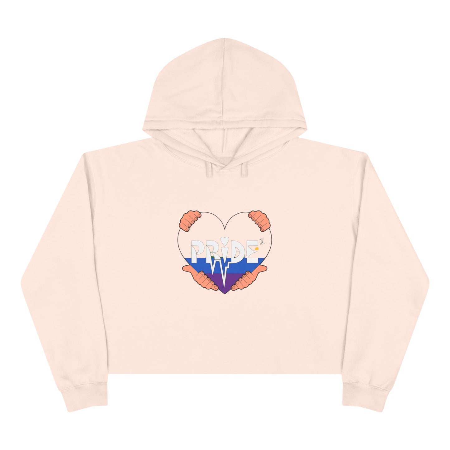 Pride Crop Hoodie, LGTBQ Gift, Summer Wardrobe, Casual Wear, Colorful Hoodie, Pride Month Apparel