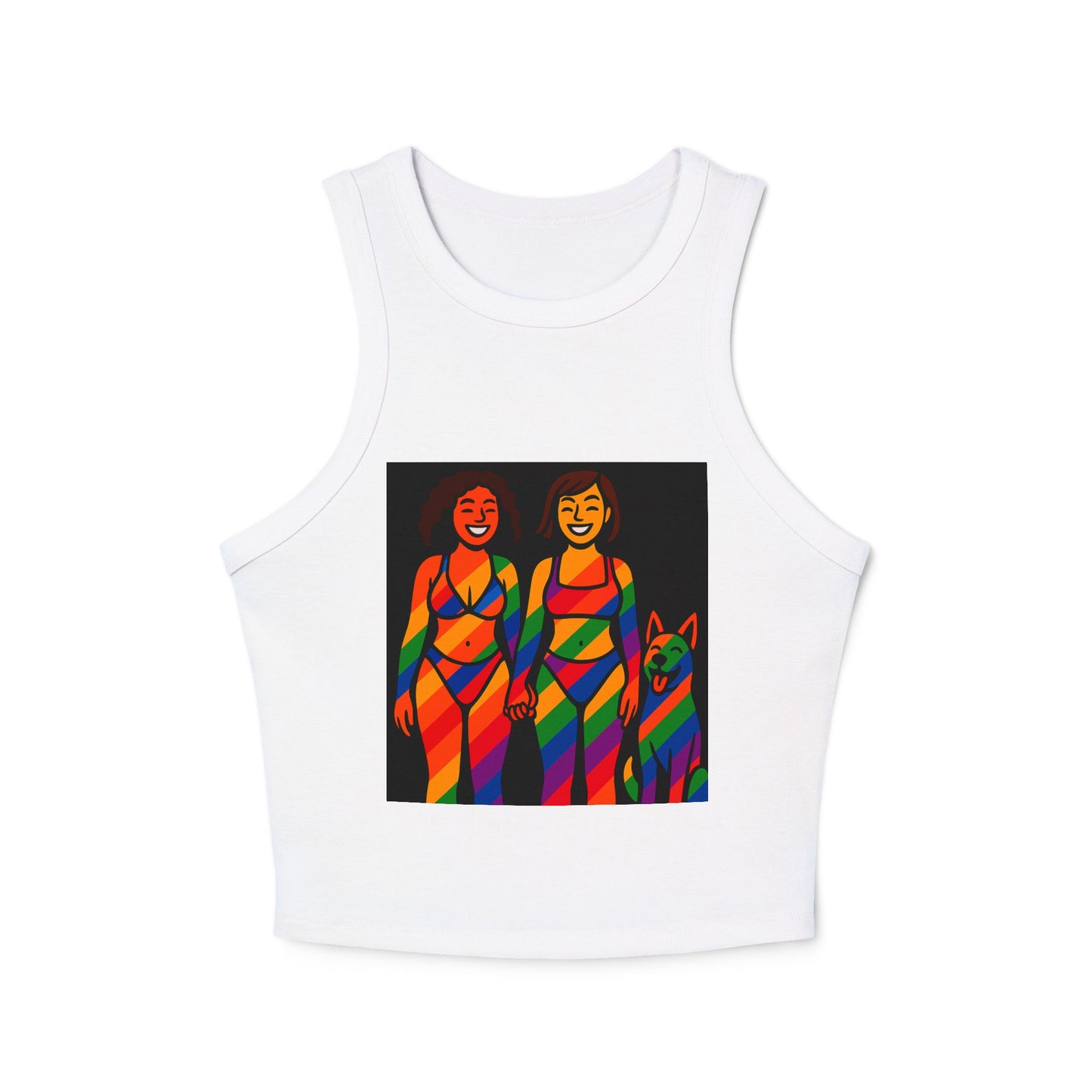 Pride tank top Vibes Women's Racer Tank Top, LGBTQ+ Apparel, Summer Stylish Top, Confidence Boost, Pride Month Fashion, Casual Wear