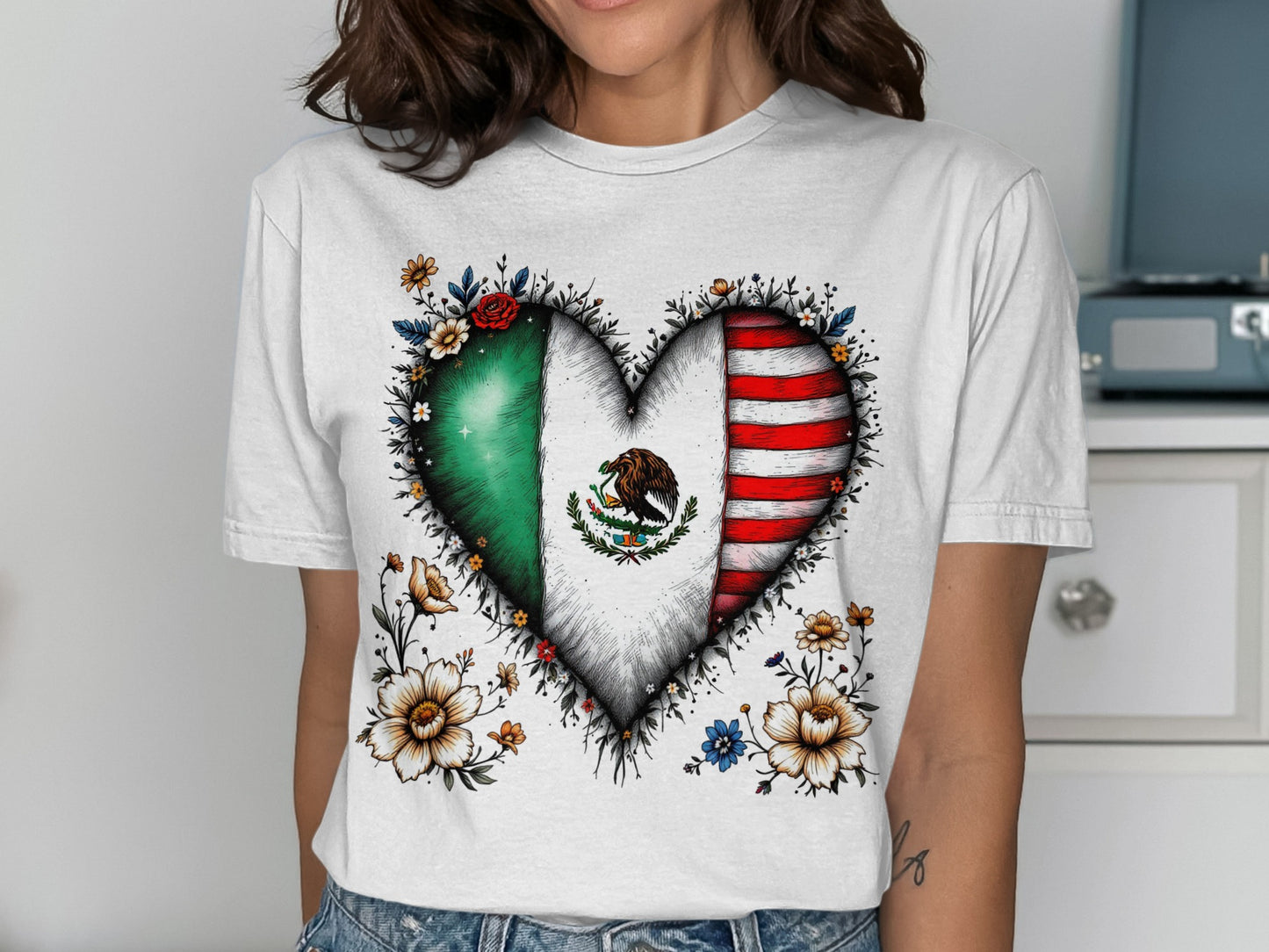Heart Shaped Fusion Graphic T-Shirt product type