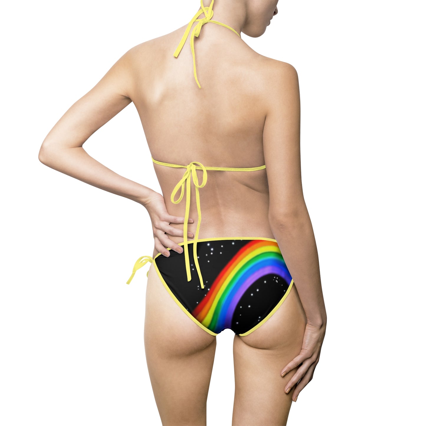 Frida calo pride Vibrant Women's Bikini Swimsuit - Beachwear, Summer Fun, Pool Party, Rainbow Design, Trendy Swimwear